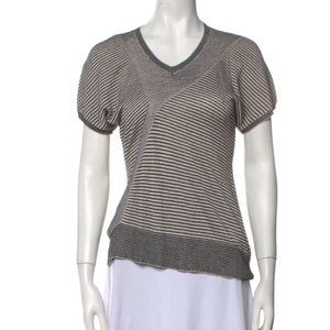 DEREK LAM - Small - Striped V-Neck Sweater Size - Gently worn